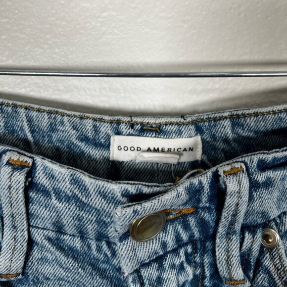 Good American Blue Boyfriend Distressed Casual jeans size 26 - Picture 4 of 9